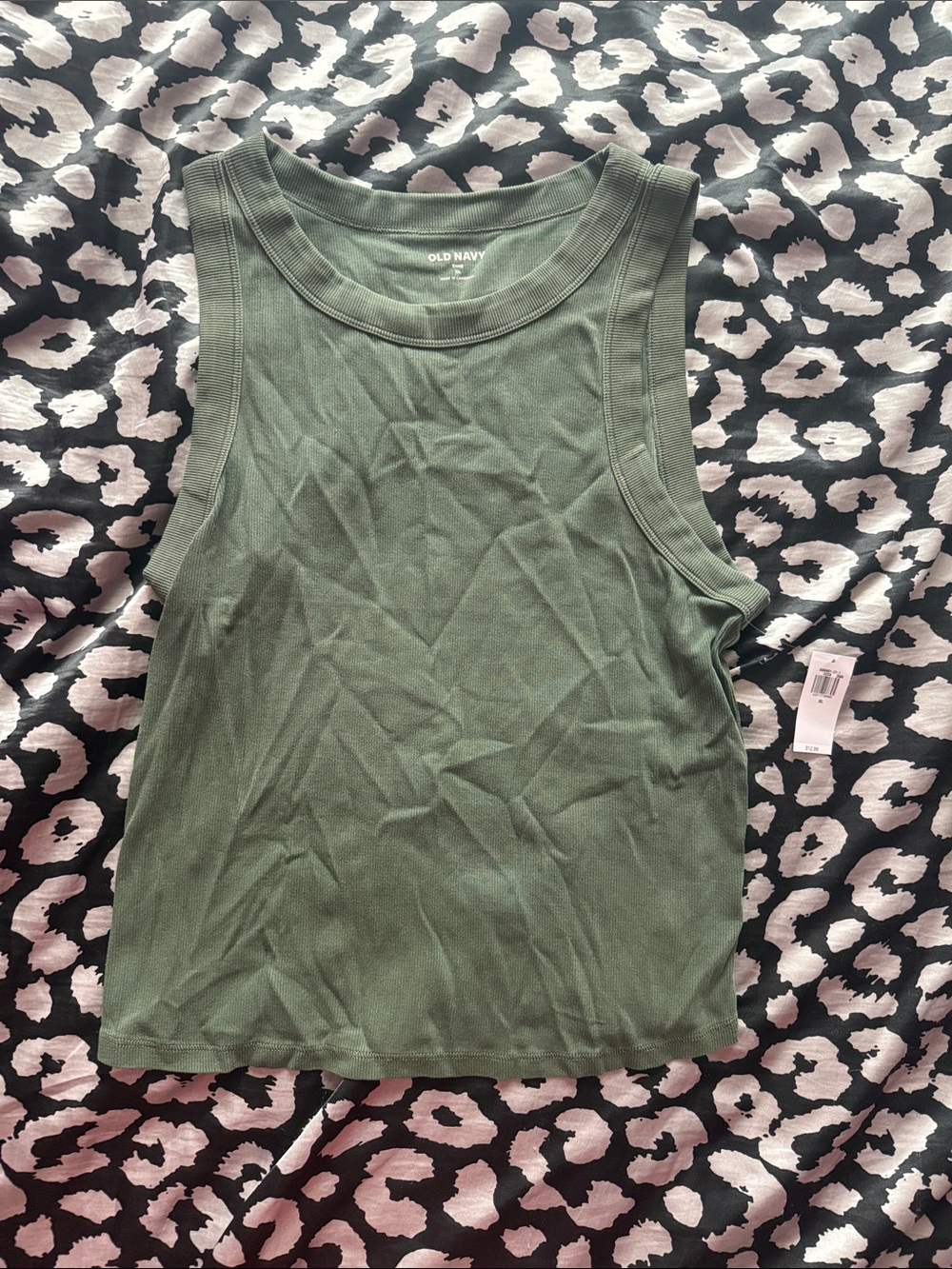 Old Navy Olive Green Ribbed Women's Tank Top